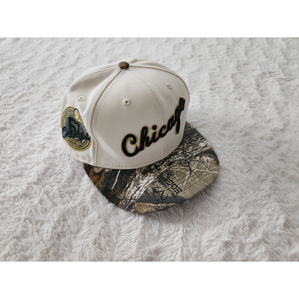 New Era 59FIFTY Chicago Bulls 6x Champions Hat 7 1/4 Realtree Edge Camo Cross